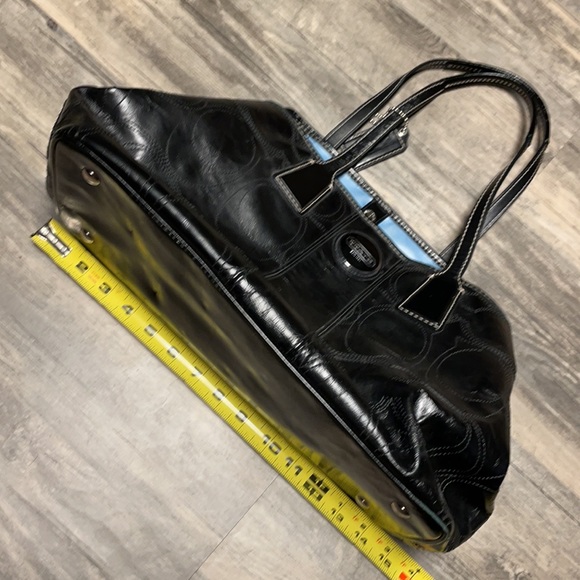 Coach Signature Stitched Patent Leather Logo Bag - Picture 14 of 17